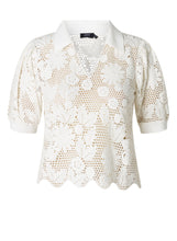 Load image into Gallery viewer, YEST - Tyra Crochet Top - White