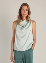 Load image into Gallery viewer, YEST - Desiree Satin Top - Mint Grey