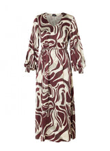 Load image into Gallery viewer, YEST - Cristiana Dress - Dark Bordeaux Print