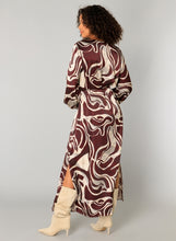 Load image into Gallery viewer, YEST - Cristiana Dress - Dark Bordeaux Print