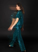 Load image into Gallery viewer, YEST - Engeltje Sequin Pants - Teal Green