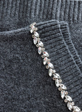 Load image into Gallery viewer, YEST - Ula Embellished Sleeveless Knit - Dark Grey Melange