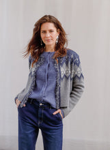 Load image into Gallery viewer, YEST - Ulrike Jacquard Cardigan - Dark Blue