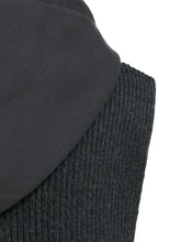 Load image into Gallery viewer, YAYA - Sleeveless Knitted Hoodie - Hole Black