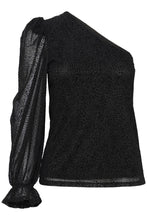 Load image into Gallery viewer, ICHI - Jalani One Shoulder Top - Black