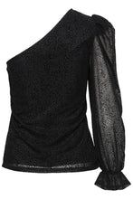 Load image into Gallery viewer, ICHI - Jalani One Shoulder Top - Black