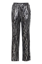 Load image into Gallery viewer, PULZ - GAI - Sequin Pants - Black/Silver
