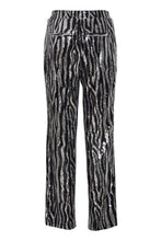 Load image into Gallery viewer, PULZ - GAI - Sequin Pants - Black/Silver