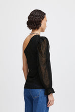 Load image into Gallery viewer, ICHI - Jalani One Shoulder Top - Black