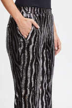 Load image into Gallery viewer, PULZ - GAI - Sequin Pants - Black/Silver