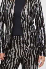 Load image into Gallery viewer, PULZ - GAI Sequin Blazer - Black/Silver