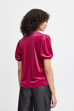 Load image into Gallery viewer, ICHI - Lavanny Puff Sleeve Top - Festival Fuchsia