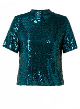 Load image into Gallery viewer, YEST - Philomena Sequin Top - Teal Green