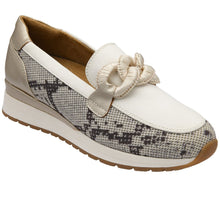Load image into Gallery viewer, LOTUS - Lorrian Loafer - White/Snake
