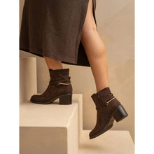 Load image into Gallery viewer, Lunar - Kiki Ankle Boot - Brown Faux Suede