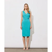 Load image into Gallery viewer, ACCESS - Gathered Midi Dress - Lagoon