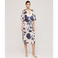Load image into Gallery viewer, ACCESS - Floral Wrap Dress - Navy