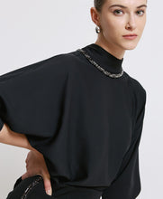 Load image into Gallery viewer, ACCESS - High Neck Blouse with Embellishment - Black