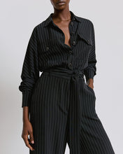 Load image into Gallery viewer, ACCESS - Pin Striped Jumpsuit - Black