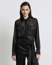 Load image into Gallery viewer, ACCESS - Muslin & Satin Shirt - Black