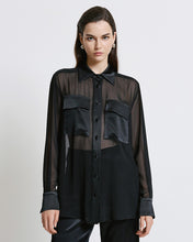 Load image into Gallery viewer, ACCESS - Muslin & Satin Shirt - Black