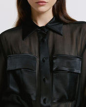 Load image into Gallery viewer, ACCESS - Muslin & Satin Shirt - Black