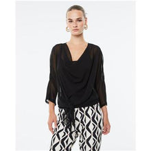 Load image into Gallery viewer, Paz Torras - Sheer Oversized Top - Black