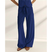 Load image into Gallery viewer, Paz Torras - Tie Waist Pants - Cobalt