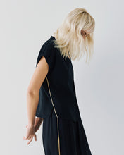 Load image into Gallery viewer, ACCESS - Sleeveless Top With Gold Piping - Black