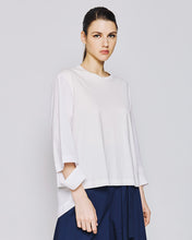Load image into Gallery viewer, ACCESS - Oversized Blouse With Cutout Cuff - White