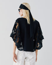 Load image into Gallery viewer, ACCESS - Oversized Broderie Anglais Top - Black