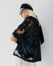 Load image into Gallery viewer, ACCESS - Oversized Broderie Anglais Top - Black