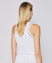 Load image into Gallery viewer, ACCESS - Sleeveless Top with Embroidery - White