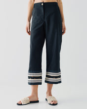 Load image into Gallery viewer, ACCESS - Cropped Trimmed Hem Pants - Black
