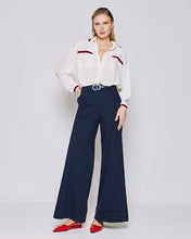 Load image into Gallery viewer, ACCESS - Wide Leg Pants with Turn-up - Navy