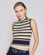 Load image into Gallery viewer, ACCESS - Sleeveless Stripe Knit - Navy