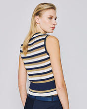 Load image into Gallery viewer, ACCESS - Sleeveless Stripe Knit - Navy