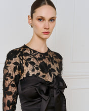 Load image into Gallery viewer, ACCESS - Lace Top with Bow - Black