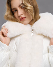 Load image into Gallery viewer, ACCESS - Puffa Jacket with Faux Fur - White