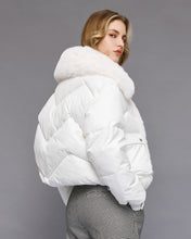 Load image into Gallery viewer, ACCESS - Puffa Jacket with Faux Fur - White