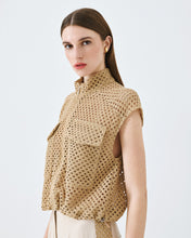 Load image into Gallery viewer, ACCESS - Crochet Sleeveless Jacket - Beige