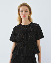 Load image into Gallery viewer, ACCESS - Broderie Anglais Blouse - Black