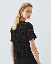 Load image into Gallery viewer, ACCESS - Broderie Anglais Blouse - Black