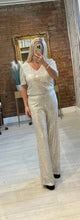 Load image into Gallery viewer, ICHI -  Fauci Sequin Top ~ Frosted Almond