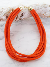 Load image into Gallery viewer, Suzie Blue - Short Multi-Strand Cord Necklace - Orange AR6603