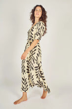 Load image into Gallery viewer, Traffic People - Before Midnight Charlie Wrap Dress - Black & Cream