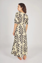 Load image into Gallery viewer, Traffic People - Before Midnight Charlie Wrap Dress - Black & Cream
