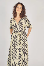 Load image into Gallery viewer, Traffic People - Before Midnight Charlie Wrap Dress - Black & Cream