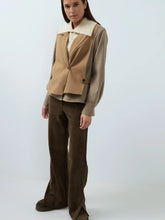 Load image into Gallery viewer, YAYA - Suedine Wide Leg Trouser - Slate Black Brown