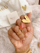 Load image into Gallery viewer, IBU - RN03 Big Heart Ring Cherry Quartz